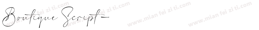 Boutique Script字体转换